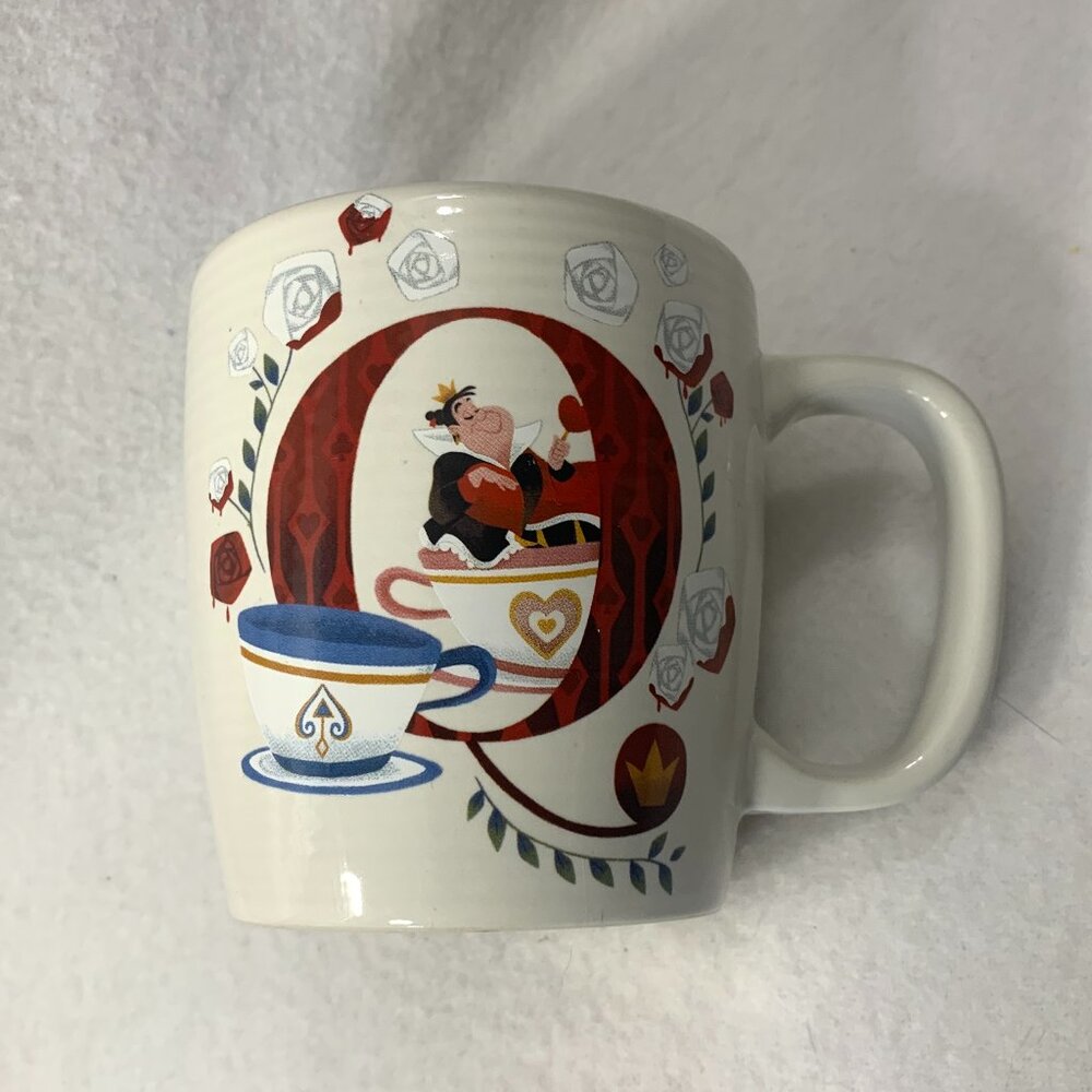 Disney Parks ABC Collection Coffee Mug Letter Q is for The Queen of Hearts